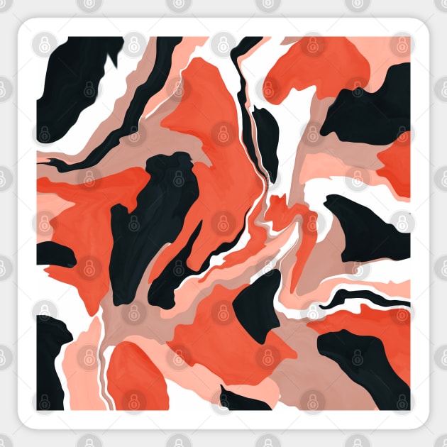 Reddish abstract painting Sticker by mmartabc